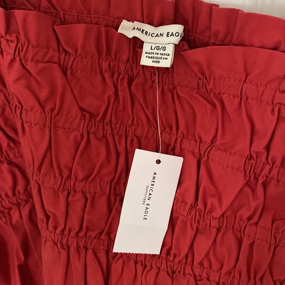 NWT American Eagle womens cotton tank top, crimson colour size L - Picture 2 of 4